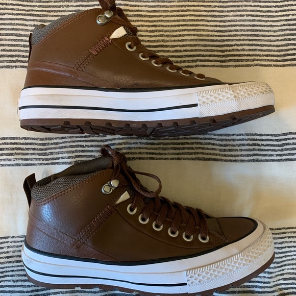 Converse Brown Leather Shoe (Men’s 6.5/Women’s 8.5) - Picture 3 of 8